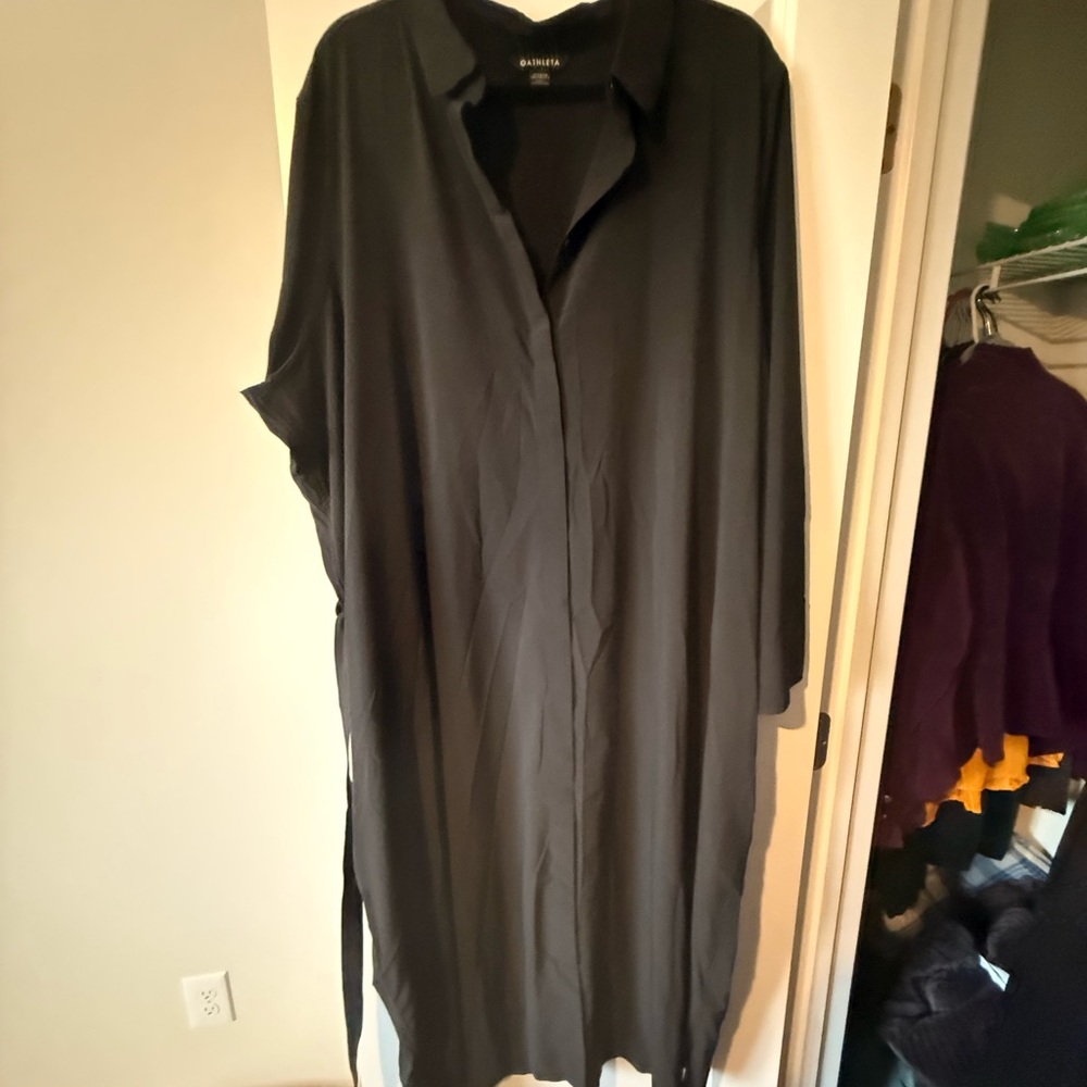 Athleta Black Midi Dress Relaxed Fit